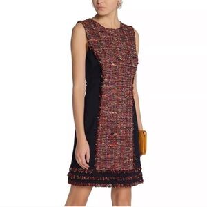 DVF Diane von Furstenberg Jacey Tweed Dress Sz 10